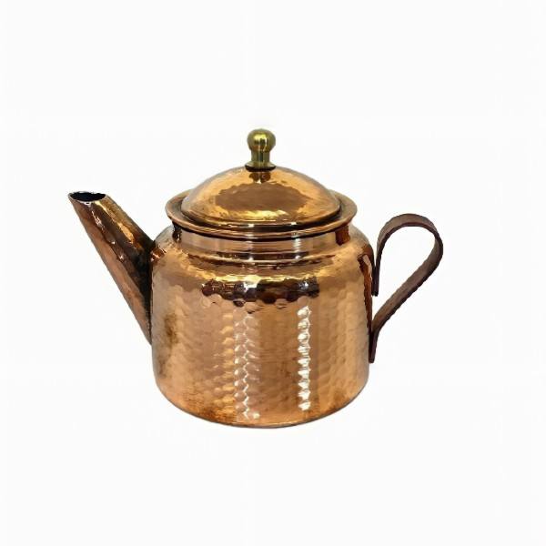 Persian Copper Teapot Handcrafted and Hammered Atlasi