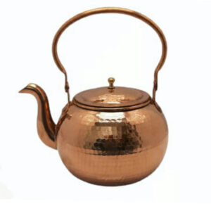 Persian Copper Tea Kettle Durable Stovetop Traditional Hammered Atlasi