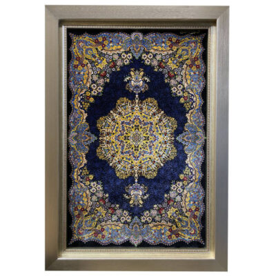 Hand-Knotted Persian Wall Hanging Rug from Tabriz Depicting Lachak Toranj