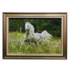 Hand-Knotted Persian Pictorial Rug from Tabriz Depicting Lawn Horse