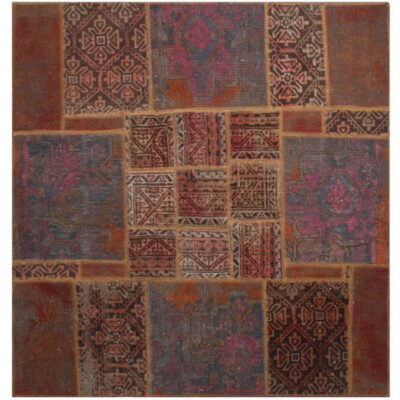 Vintage Persian Hand-Knotted Patchwork Carpet Lida