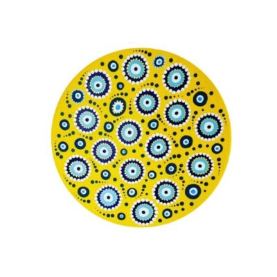 Hand-Painted Decorative Pottery Plate Cheshm Nazar