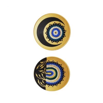 Hand-Painted Decorative Pottery Plate Nazar (X2)