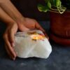 Persian Glow Salt Lamp - Handcrafted with Hafez Poem Calligraphy (Eshgh)