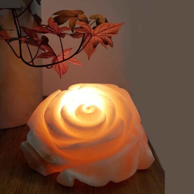 Persian Flower Salt Lamp – Handcrafted Roset Design