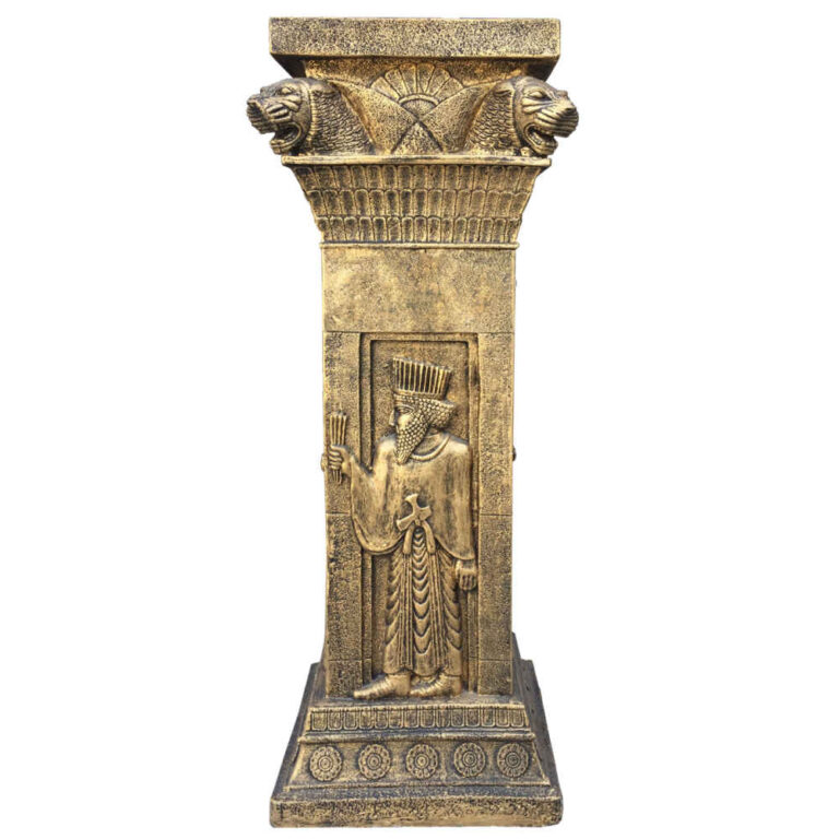 Historical Iranian Achaemenid Soldier Engraved On Column Figurine