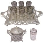 Persian Tea Set Model Salvin Silver Color
