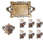 Persian Tea Set Model Antique Bronze