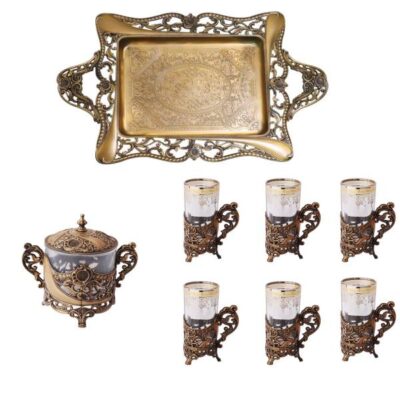 Persian Tea Set Model Antique Bronze
