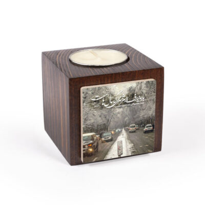 Persian Wooden Cube Tealight Holder Barf (2X)