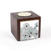 Persian Wooden Cube Tealight Holder Blue Eye (2X)