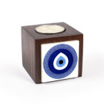 Persian Wooden Cube Tealight Holder Cheshm Zakhm (2X)
