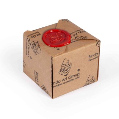 Persian Wooden Cube Tealight Holder Red Bird (2X)