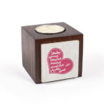 Persian Wooden Cube Tealight Holder Smile (2X)