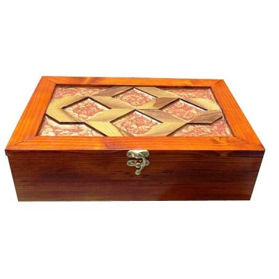 Wooden Tea Bag Organizer Box with Chests Aqaqia