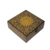 Persian Wooden Tea Bag Organizer Box with Chests Golden