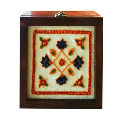 Wooden Tea Bag Organizer Box with Chests Patte