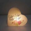 Islamic Heart Salt Lamp Handcrafted with 4 Qul Surah Calligraphy