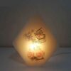 Islamic Diamond Salt Lamp Handcrafted with Wa In Yakad Verse