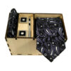 Men's Tie, Handkerchief & Cufflinks Neckwear Set - Luxurious Black