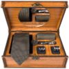 Men's Tie, Handkerchief & Cufflinks Neckwear Set - Luxurious Brown