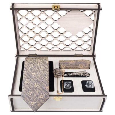 Men’s Tie, Handkerchief & Cufflinks Neckwear Set – Luxurious Dayan