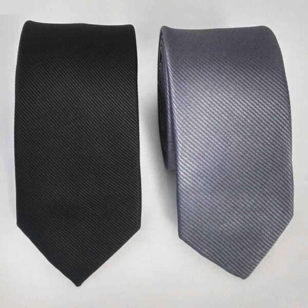 Set of Tie & Handkerchiefs & Cufflinks Model Gray Color
