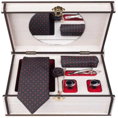 Men’s Tie, Handkerchief & Cufflinks Neckwear Set – Luxurious Irvan