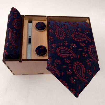 Men’s Tie, Handkerchief & Cufflinks Neckwear Set – Luxurious Special