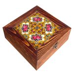 Persian Wooden Tea Bag Organizer Box with Chests Bita