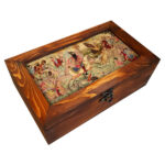 Persian Wooden Tea Bag Organizer Box with Chests Brave King