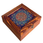 Persian Wooden Tea Bag Organizer Box with Chests Mahan