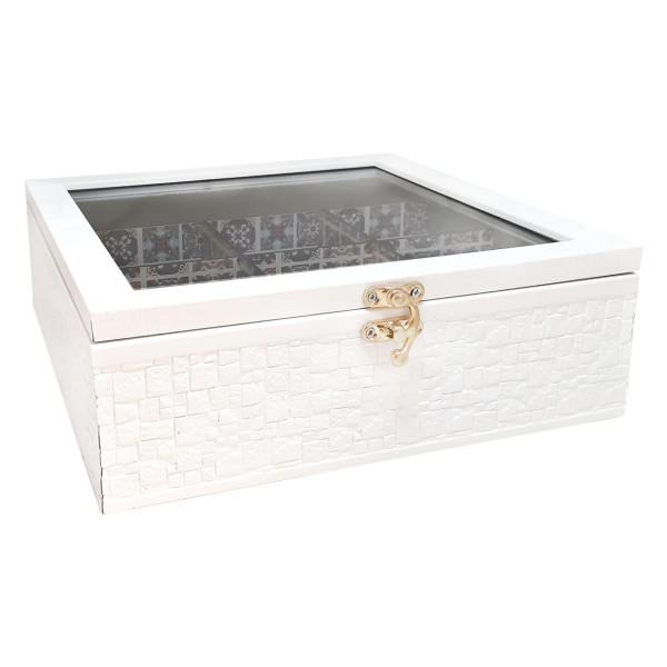 Wooden Tea Bag Organizer Box with Cheast Mahani