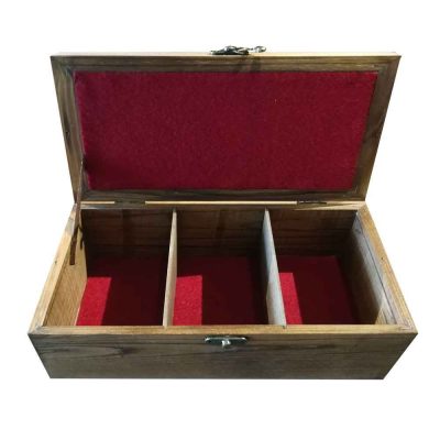 Mahsan Wooden Tea Organizer with Vintage-Inspired Compartments