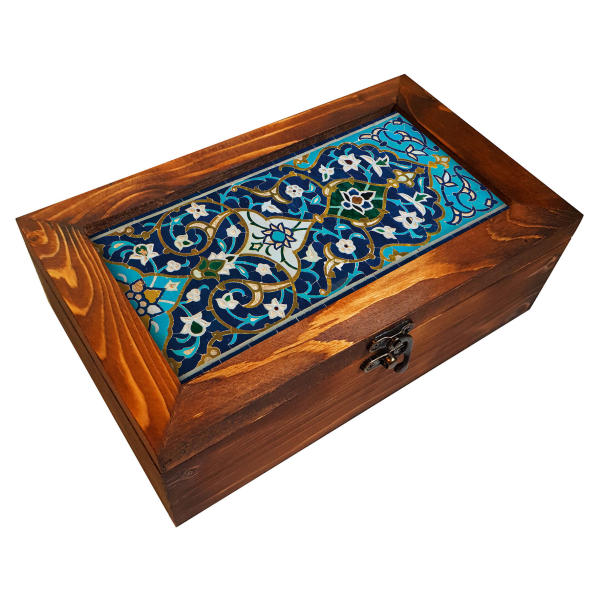 Persian Wooden Tea Bag Organizer Box with Chests Pasargad