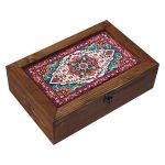 Persian Wooden Tea Bag Organizer Box with Chests Sana