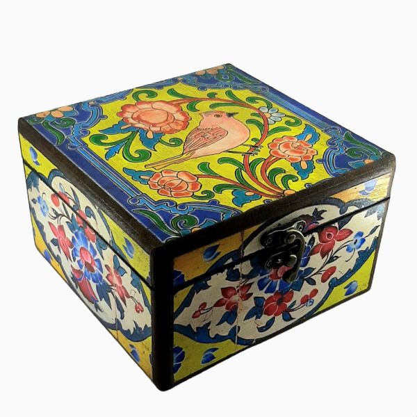 Persian Wooden Tea Bag Organizer Box with Chests Sonati