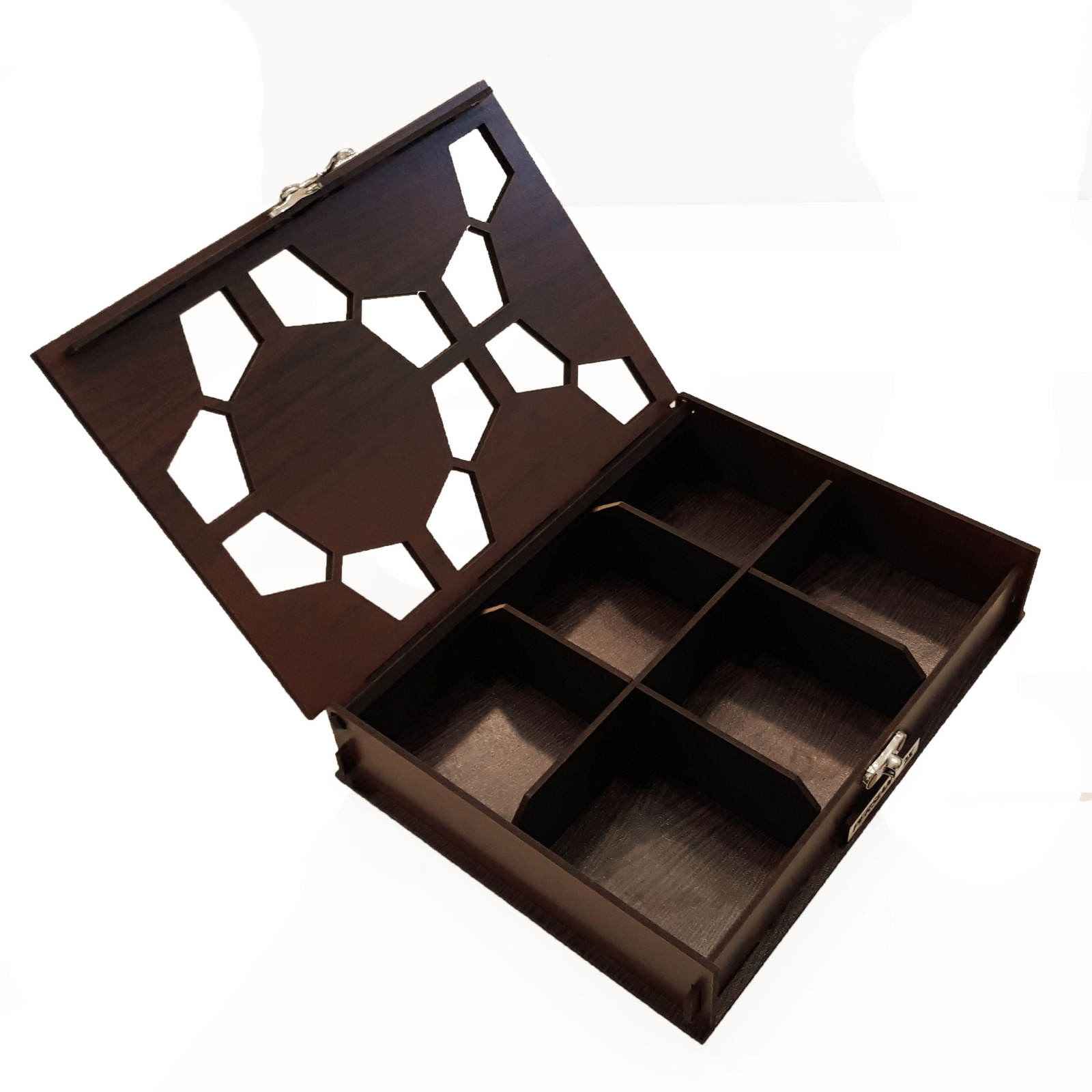 Tarane Wooden Tea Storage Box with Decorative Chests