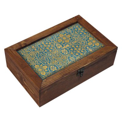Persian Wooden Tea Bag Organizer Box with Chests Vina