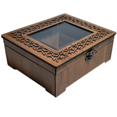 Persian Wooden Tea Bag Organizer Box with Chests Karen