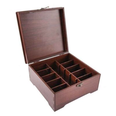 Modern Karen-Style Persian Tea Organizer with Wooden Compartments