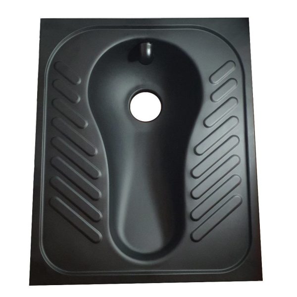 Black Stainless Steel Squat Toilet Pan - Elegant Squatting Pan