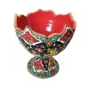 Elegant Pottery Haft-sin Minakari Set for Nowruz Persian New Year Red