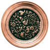 Decorative Copper Tray Hand-Engraved with Persian Artisanal Flower