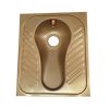 Golden Stainless Steel Squat Toilet Pan - Luxury Squatting Pan