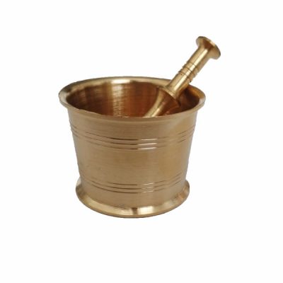 Brass Mortar & Pestle Set Traditional Persian Style Irsa