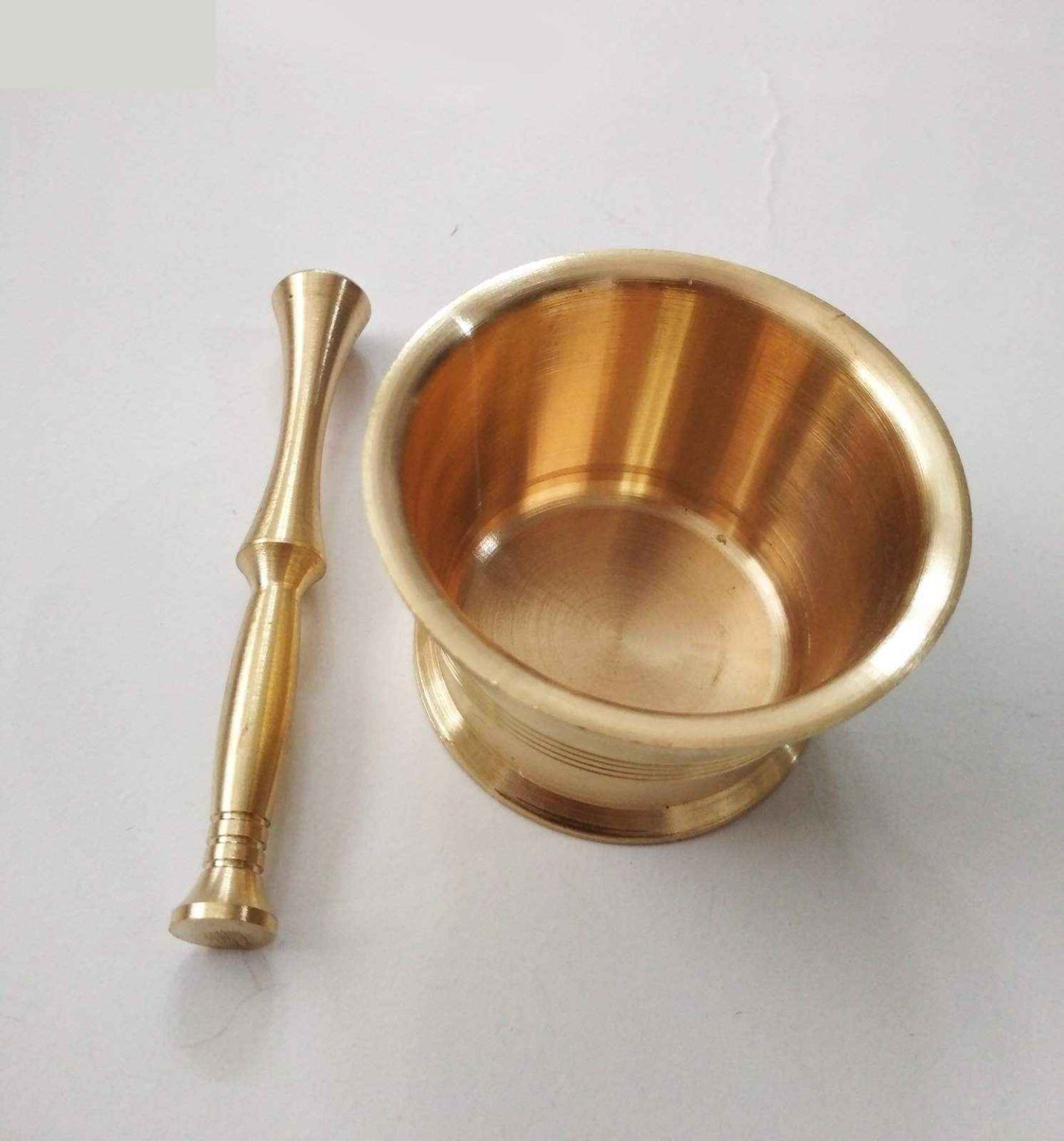 Brass Mortar & Pestle Set Traditional Persian Style Mehrara II