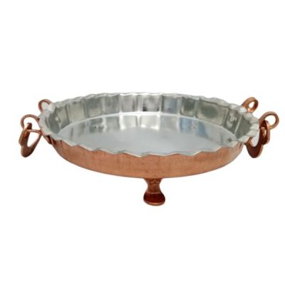 Persian Copper Serving Platter Hammered Tanin