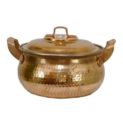 Persian Copper Stock Pot – Traditional Hammered Cooking Style Rosegold II
