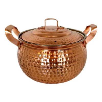 Persian Copper Stock Pot – Traditional Hammered Cooking Style Sahel II
